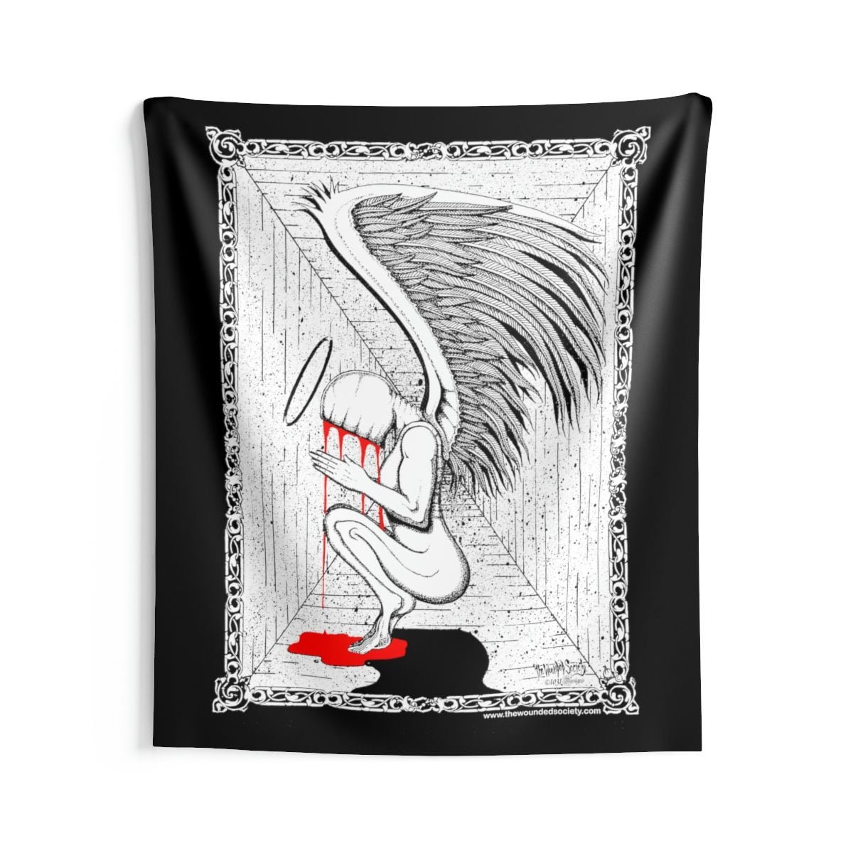 Praying Angel by The Wounded Society Indoor Wall Tapestries - Image 3