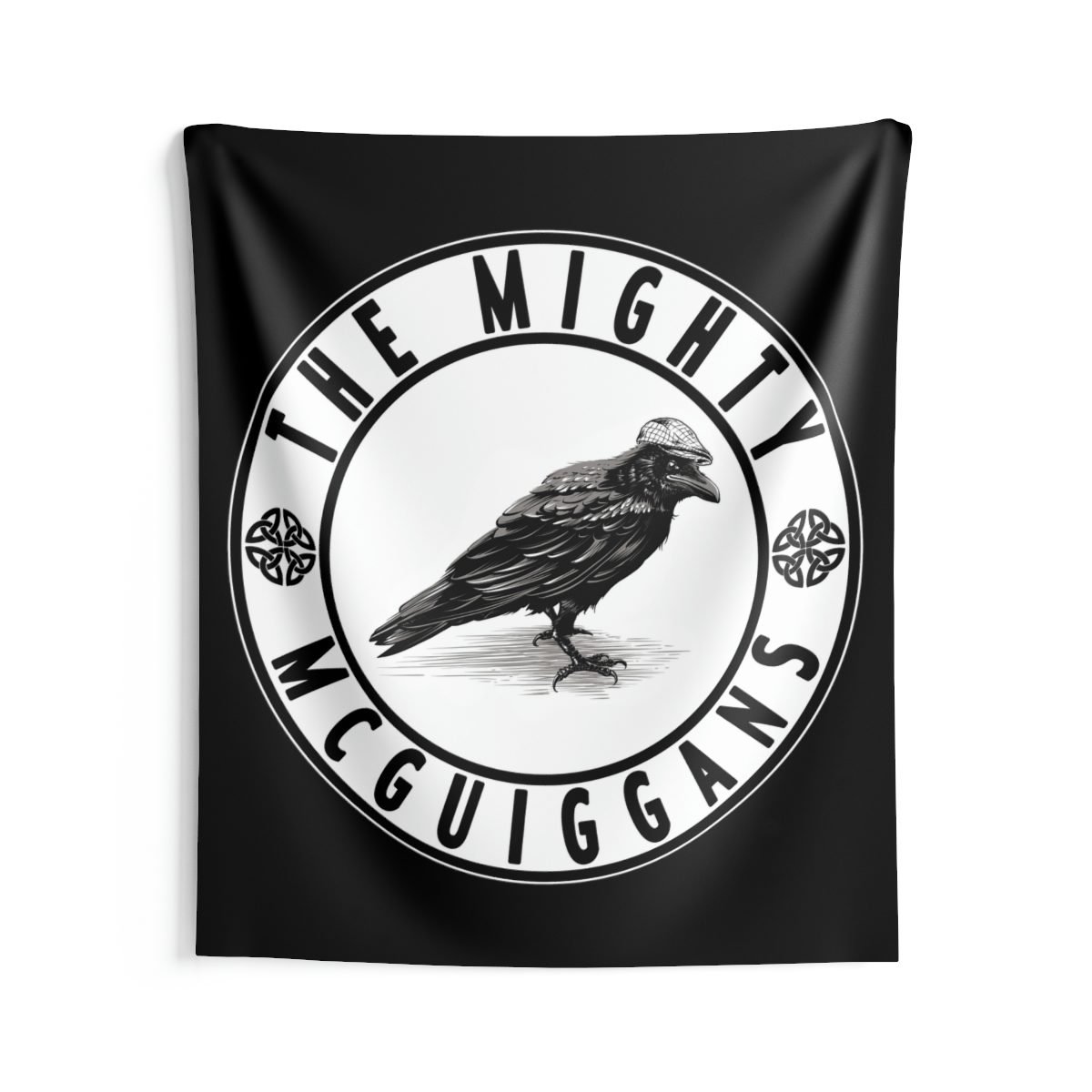 The Mighty McGuiggans BW Logo Indoor Wall Tapestries