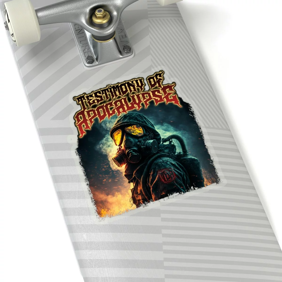 Testimony of Apocalypse Gas Mask Die Cut Stickers