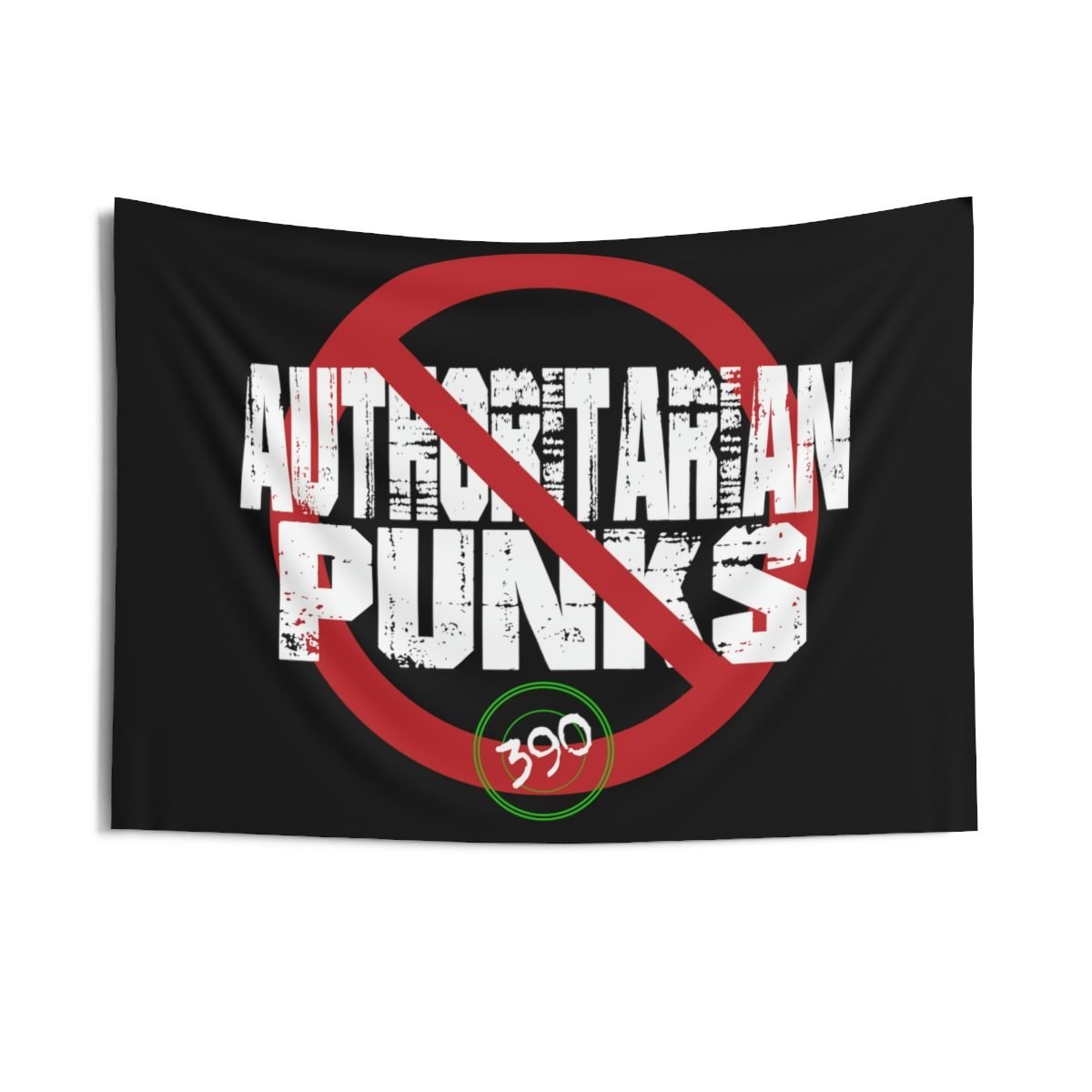 390 – No Authoritarian Punks Indoor Wall Tapestries