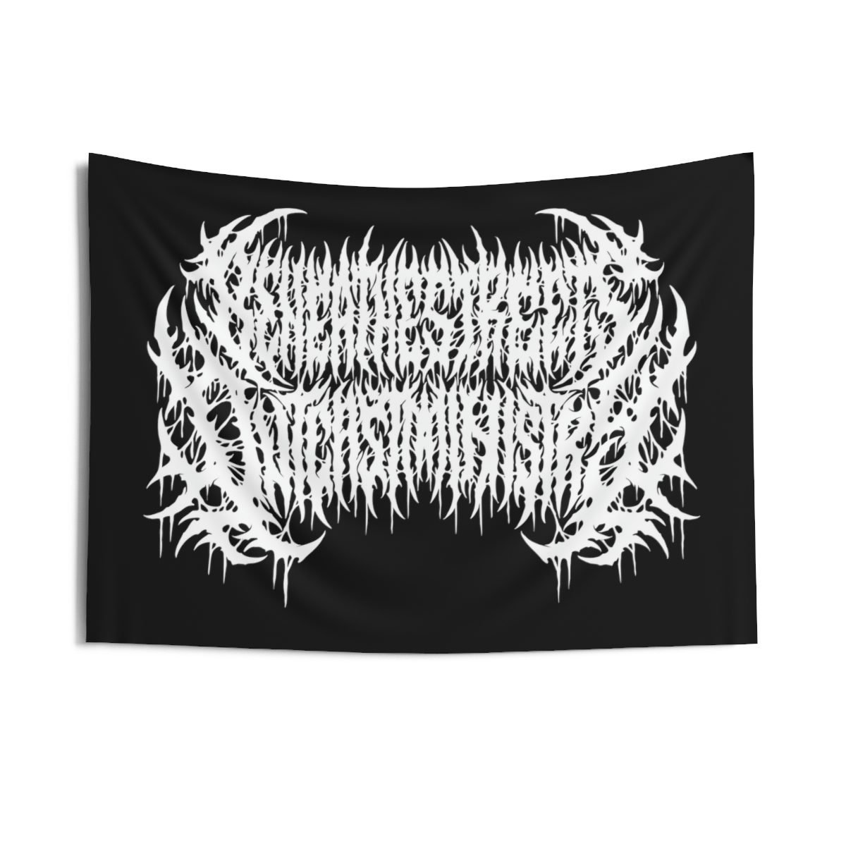 Beneathestreets Outcast Ministry White Logo Indoor Wall Tapestries