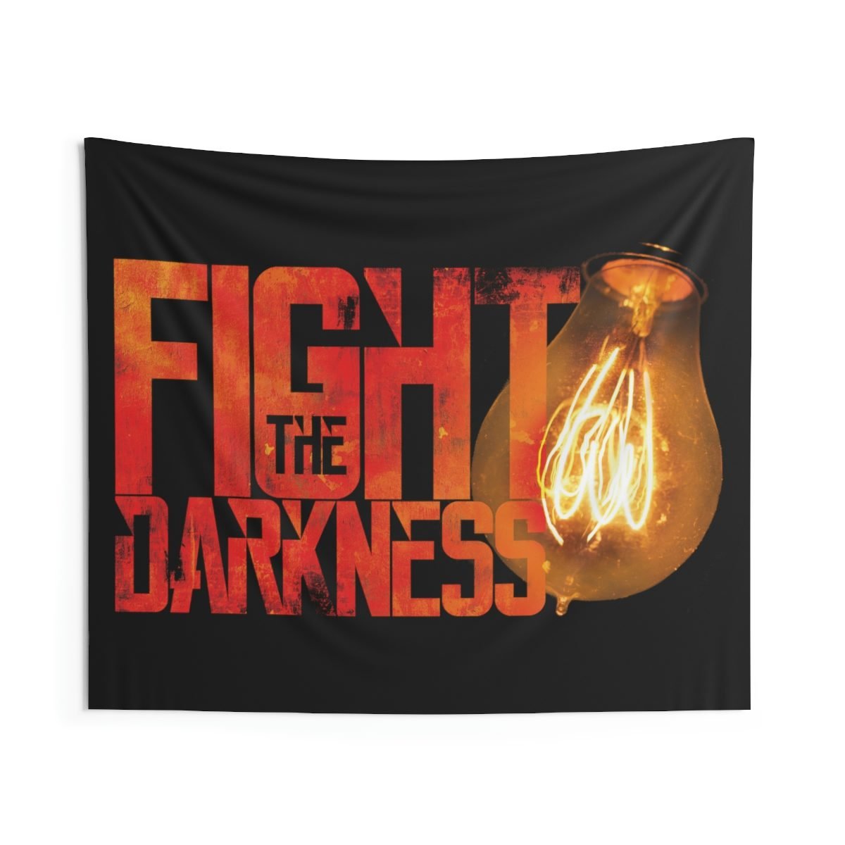 Fight The Darkness Logo Indoor Wall Tapestries