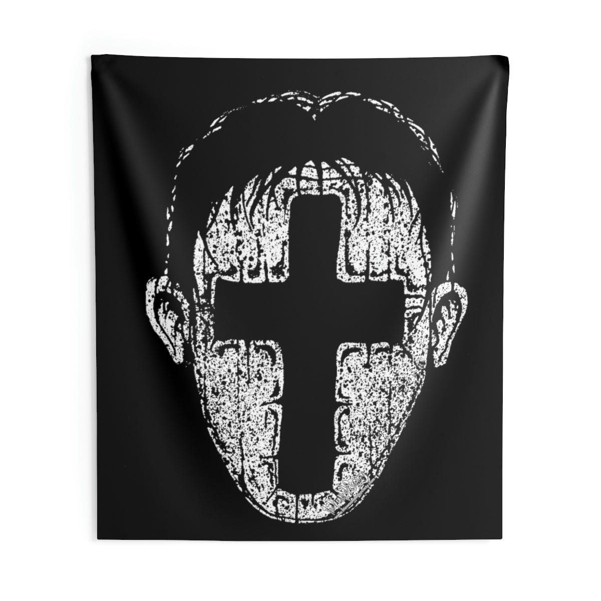 Cross Face by The Wounded Society Indoor Wall Tapestries - Image 4