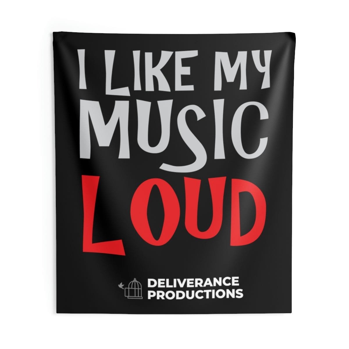 Deliverance Productions - I Like My Music Loud Indoor Wall Tapestries - Image 4