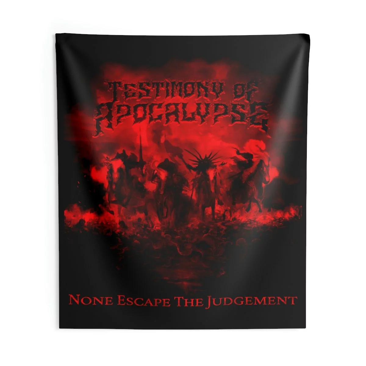 Testimony of Apocalypse - None Escape The Judgement Indoor Wall Tapestries