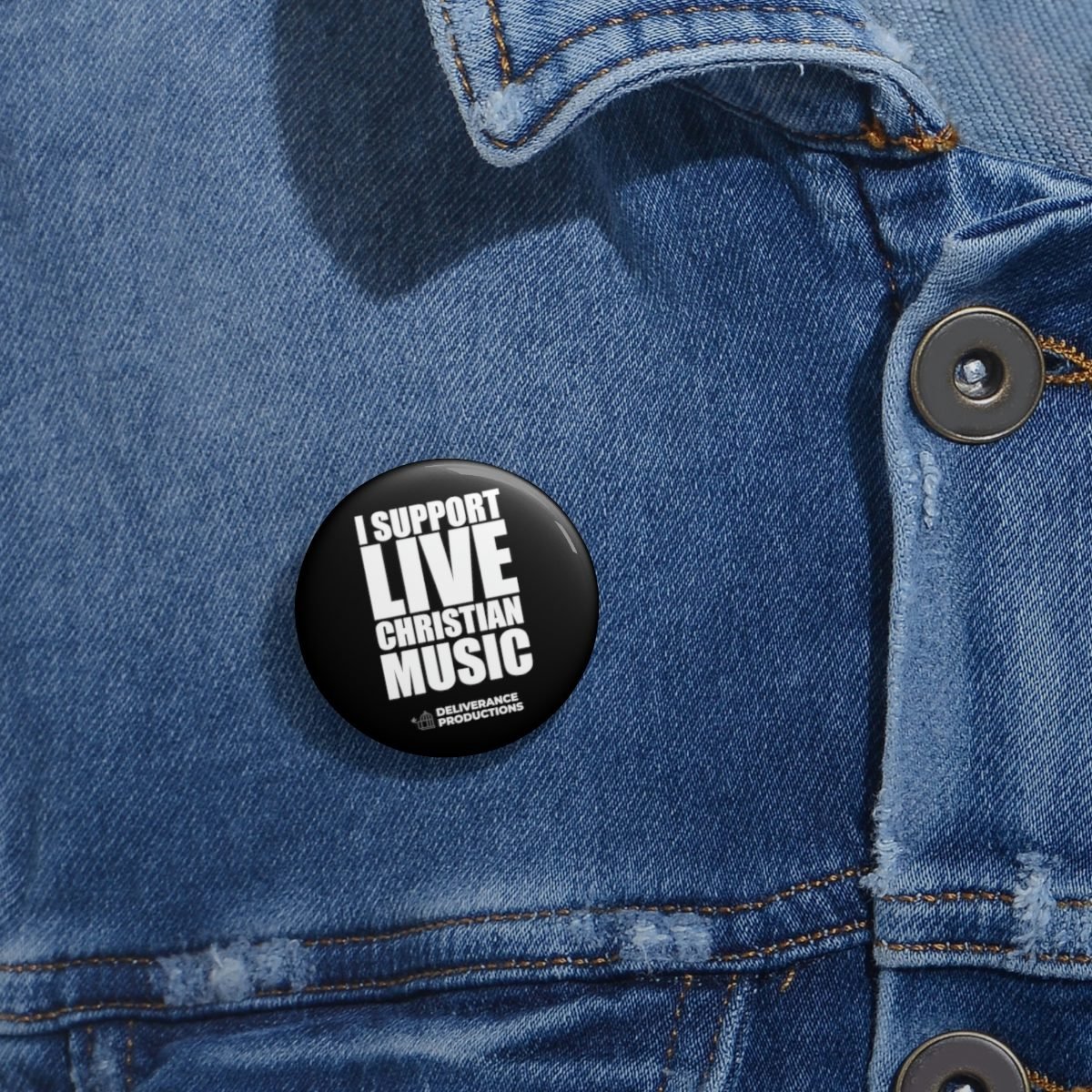 Deliverance Productions – I Support Live Christian Music Pin Buttons