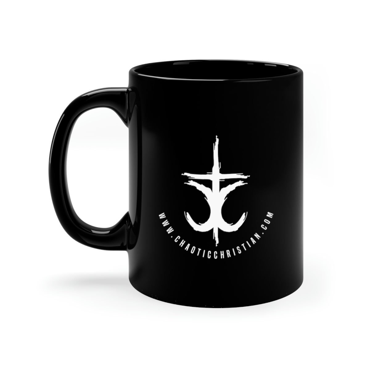The Chaotic Christian – Cross 11oz Black Mug