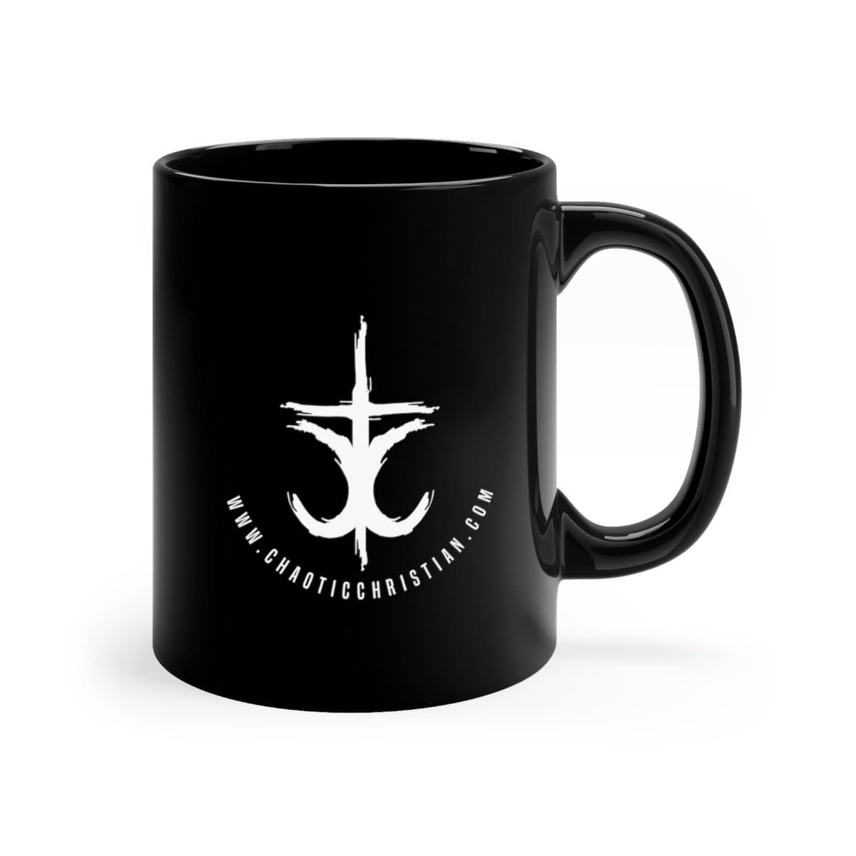 The Chaotic Christian - Cross 11oz Black Mug - Image 3