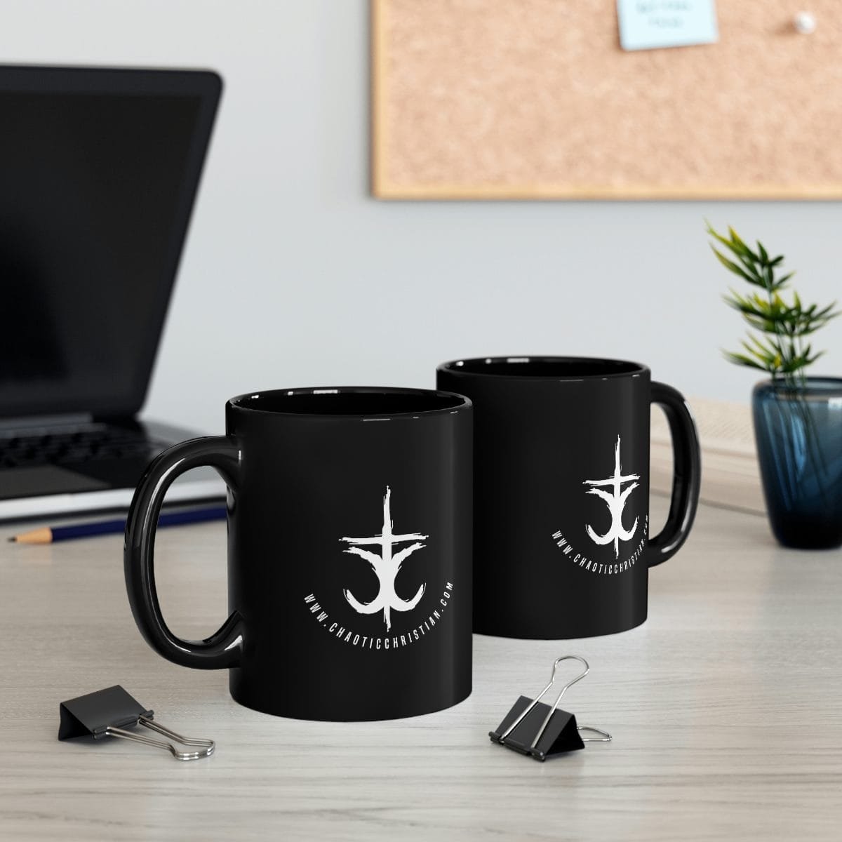 The Chaotic Christian - Cross 11oz Black Mug - Image 5