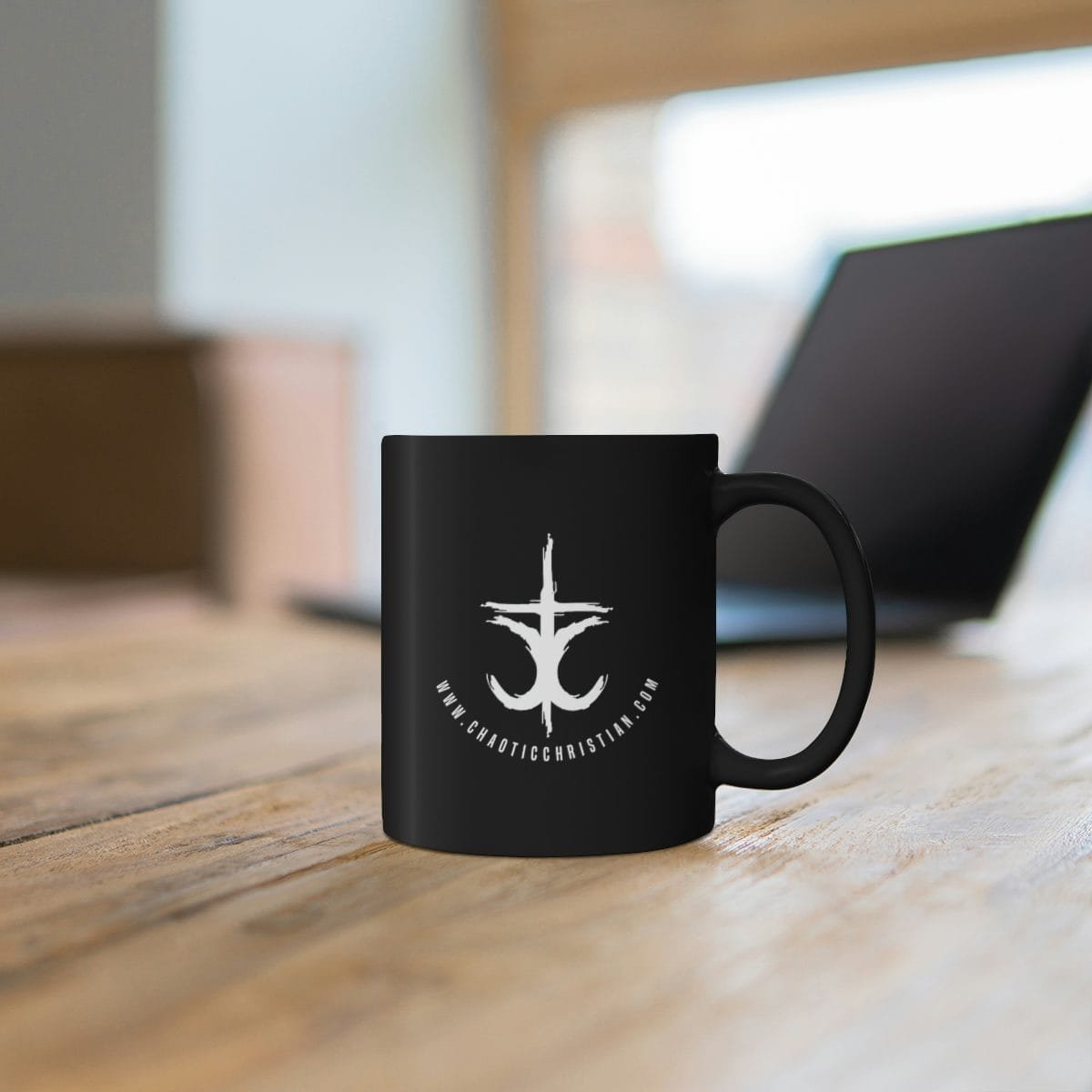 The Chaotic Christian - Cross 11oz Black Mug - Image 6