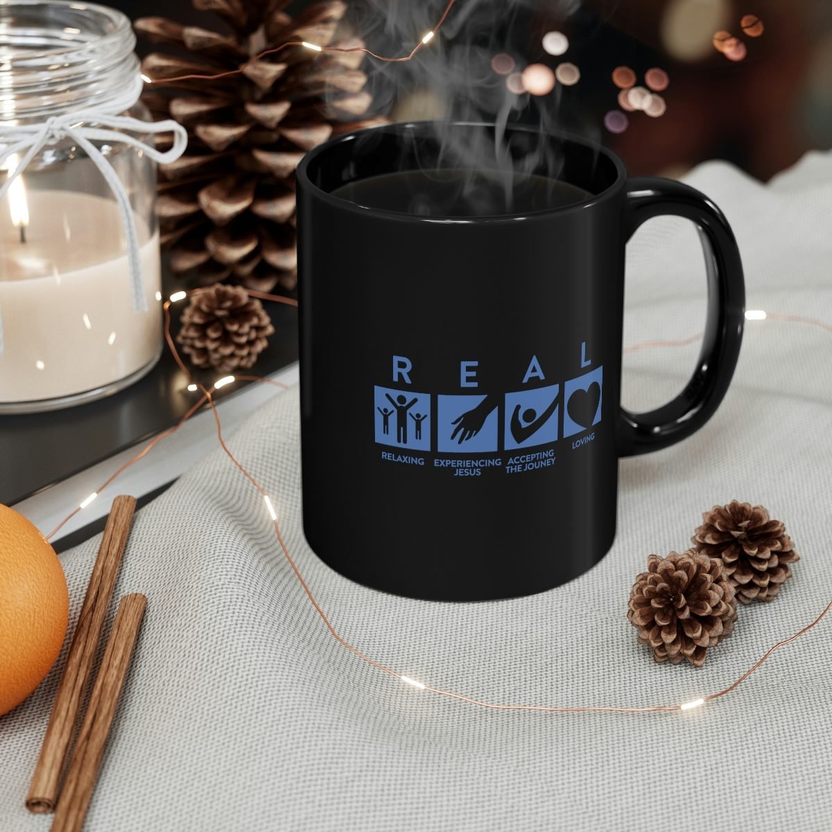 Waypoint Church 11oz Black Mug - Image 4