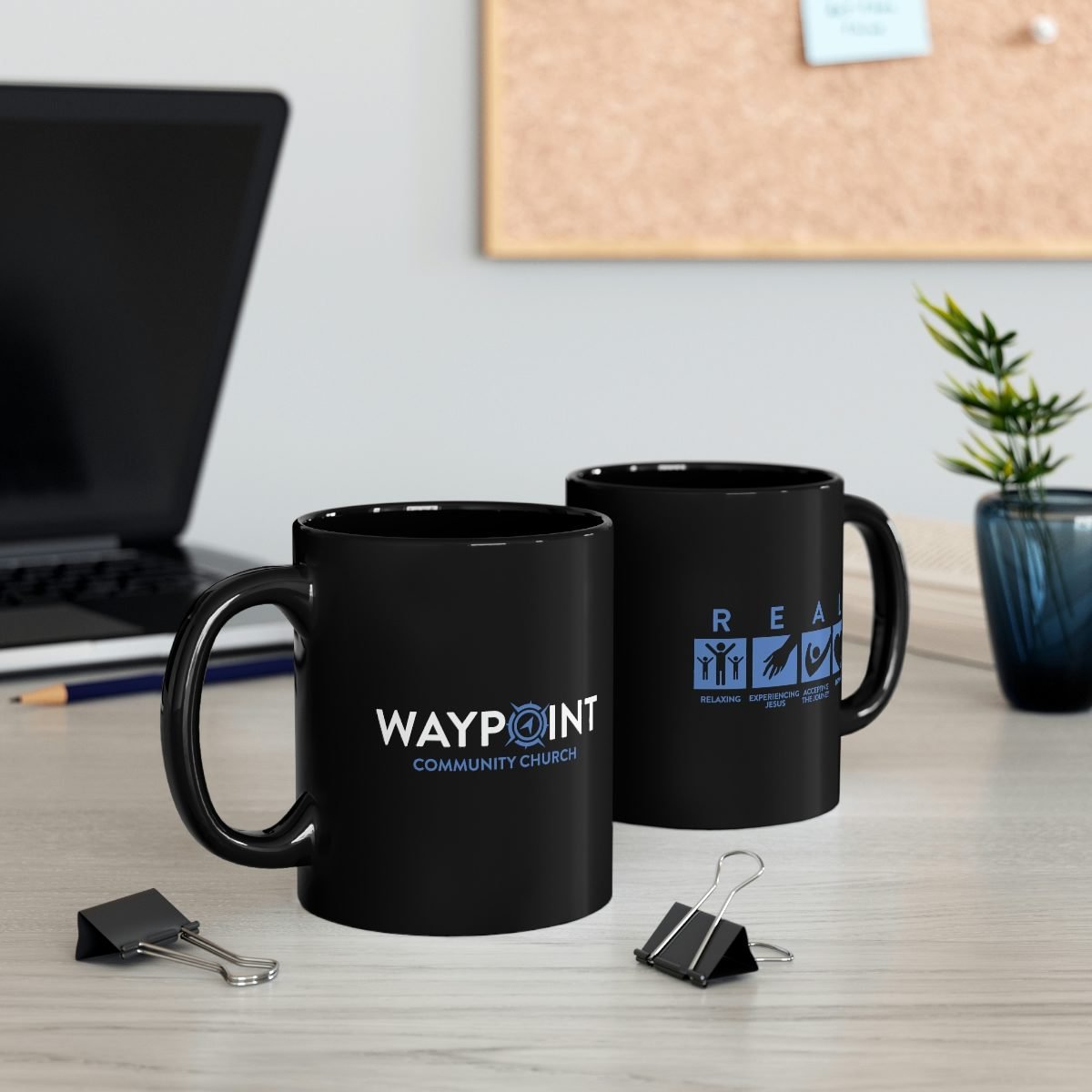 Waypoint Church 11oz Black Mug - Image 5