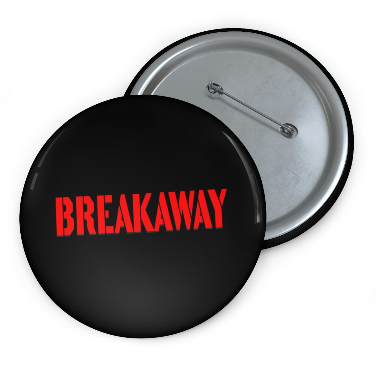 Breakaway Logo Black Pin Buttons