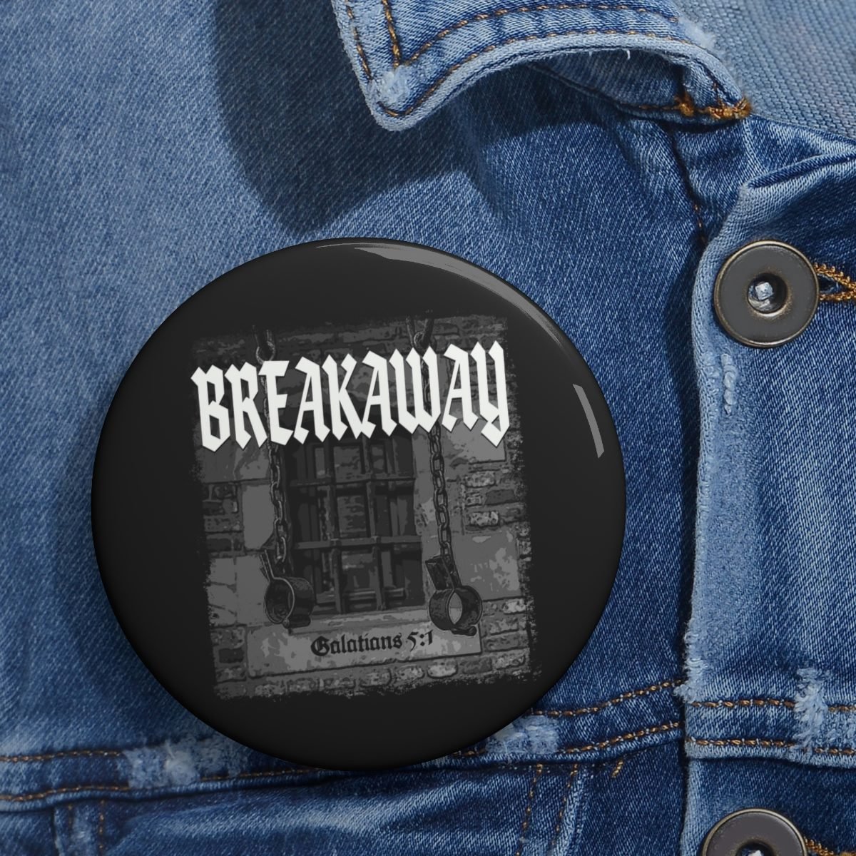 Breakaway – Shackles Black Pin Buttons