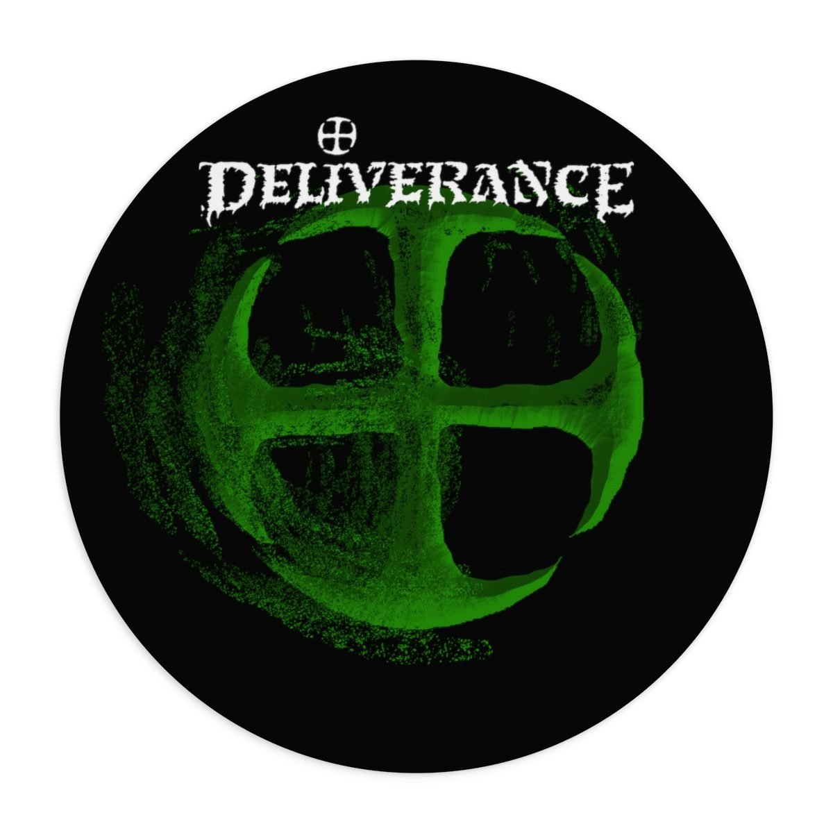 Deliverance Disintegrating Cross Green Mouse Pad