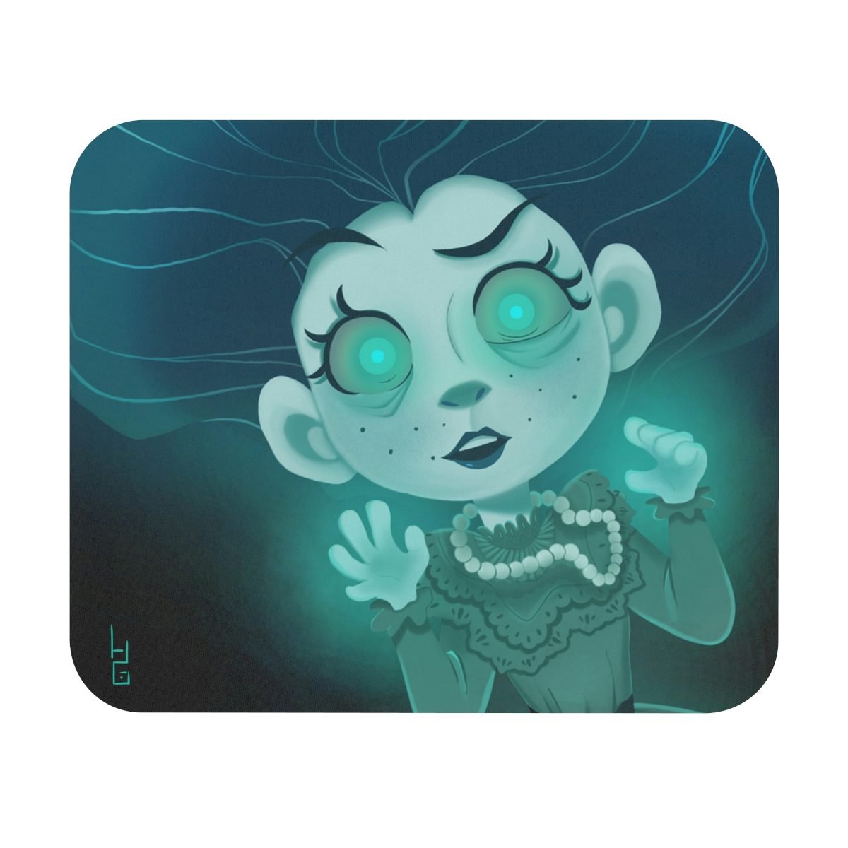 Ghostly Visitors by Hannah Gober Mouse Pad (Rectangle)