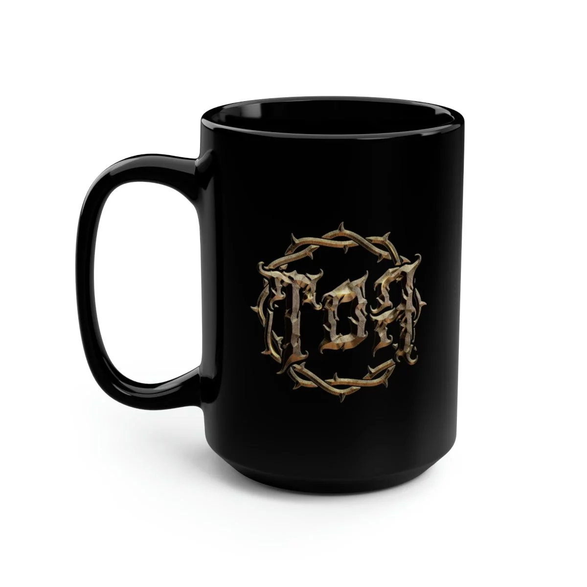 Testimony of Apocalypse Thorns Emblem Black Mug 15oz