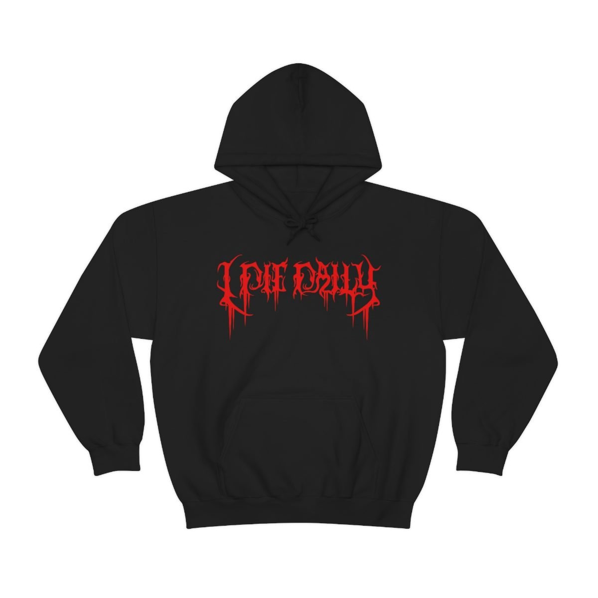 I Die Daily Red Logo Pullover Hooded Sweatshirt