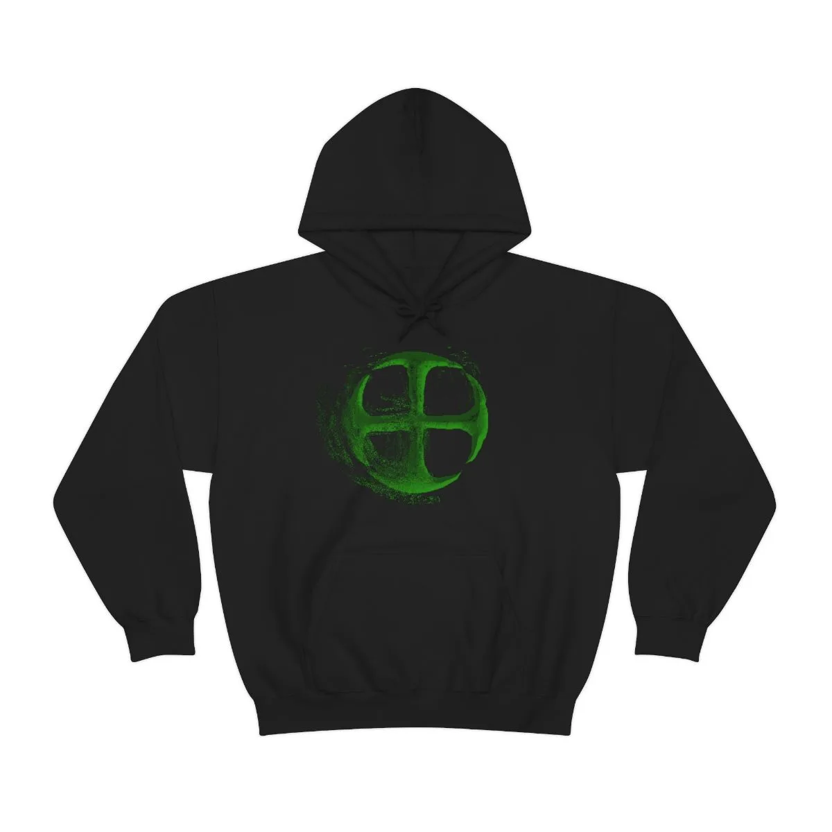 Deliverance Disintegrating Cross Green Pullover Hooded Sweatshirt (2-Sided)