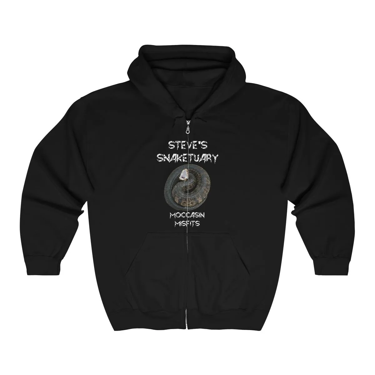 Steve's Snaketuary - Moccasin Misfits Full Zip Hooded Sweatshirt