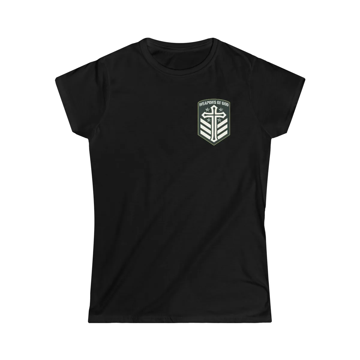 Weapons of God Emblem Logo Women's Short Sleeve Tshirt (2 Sided)