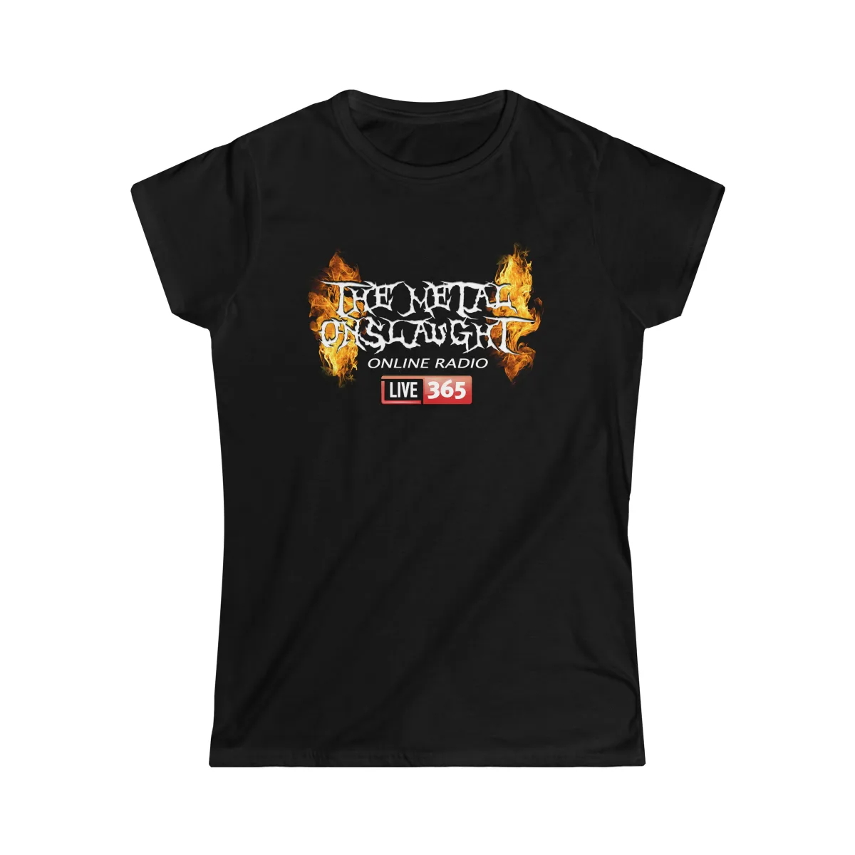 The Metal Onslaught Online Radio365 Women's Tshirt (2 Sided)
