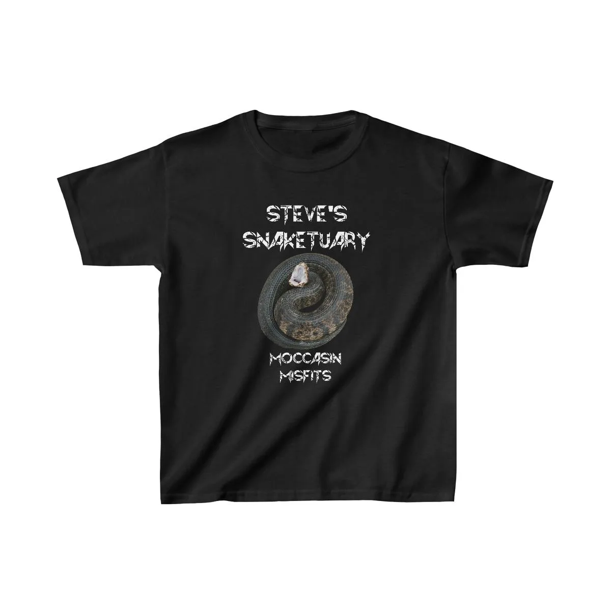 Steve's Snaketuary - Moccasin Misfits Children's Short Sleeve Tshirt