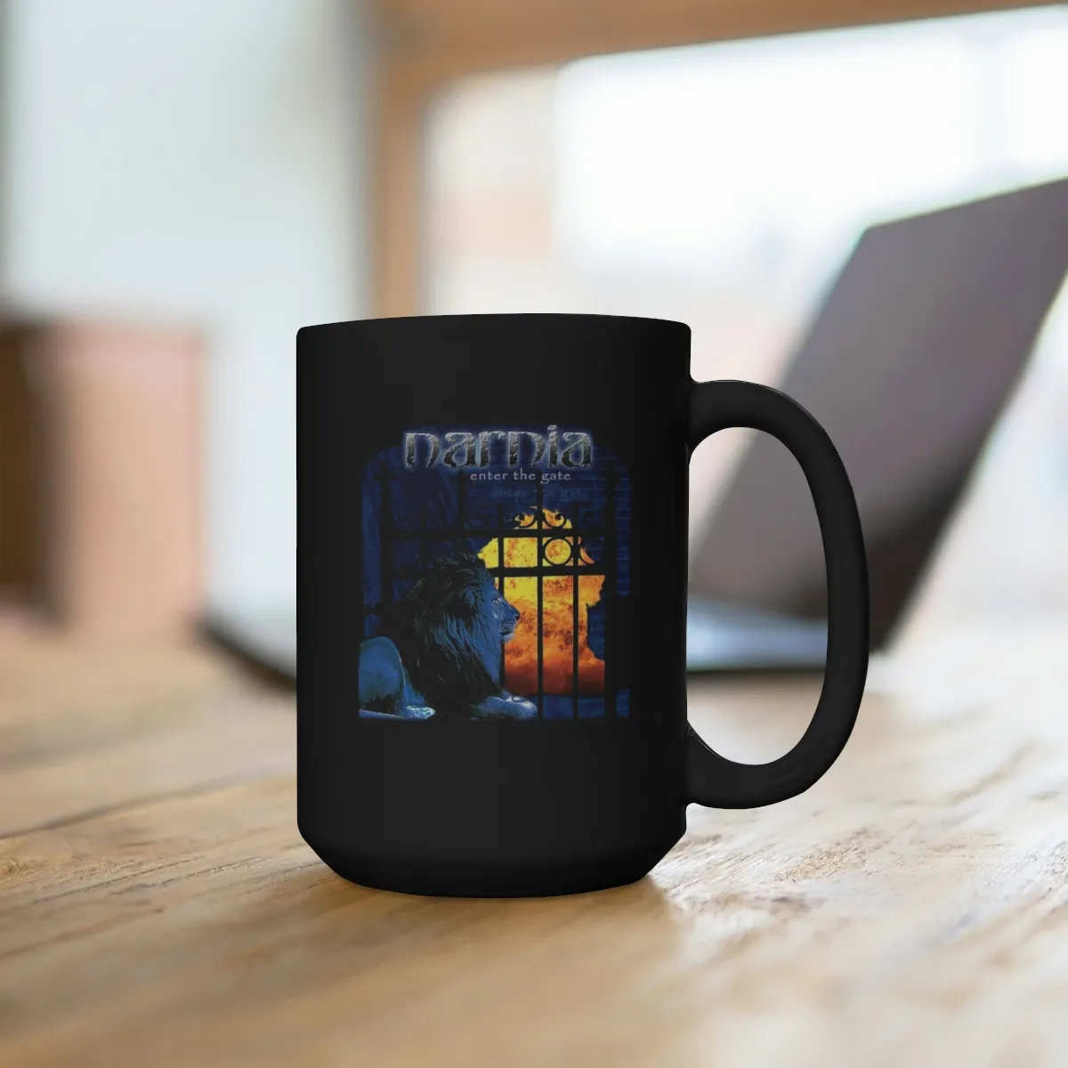 Narnia - Enter The Gate 15oz Black Mug