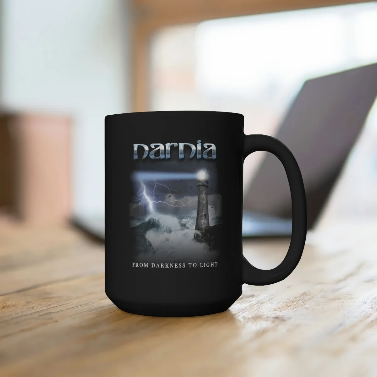 Narnia - From Darkness To Light 15oz Black Mug