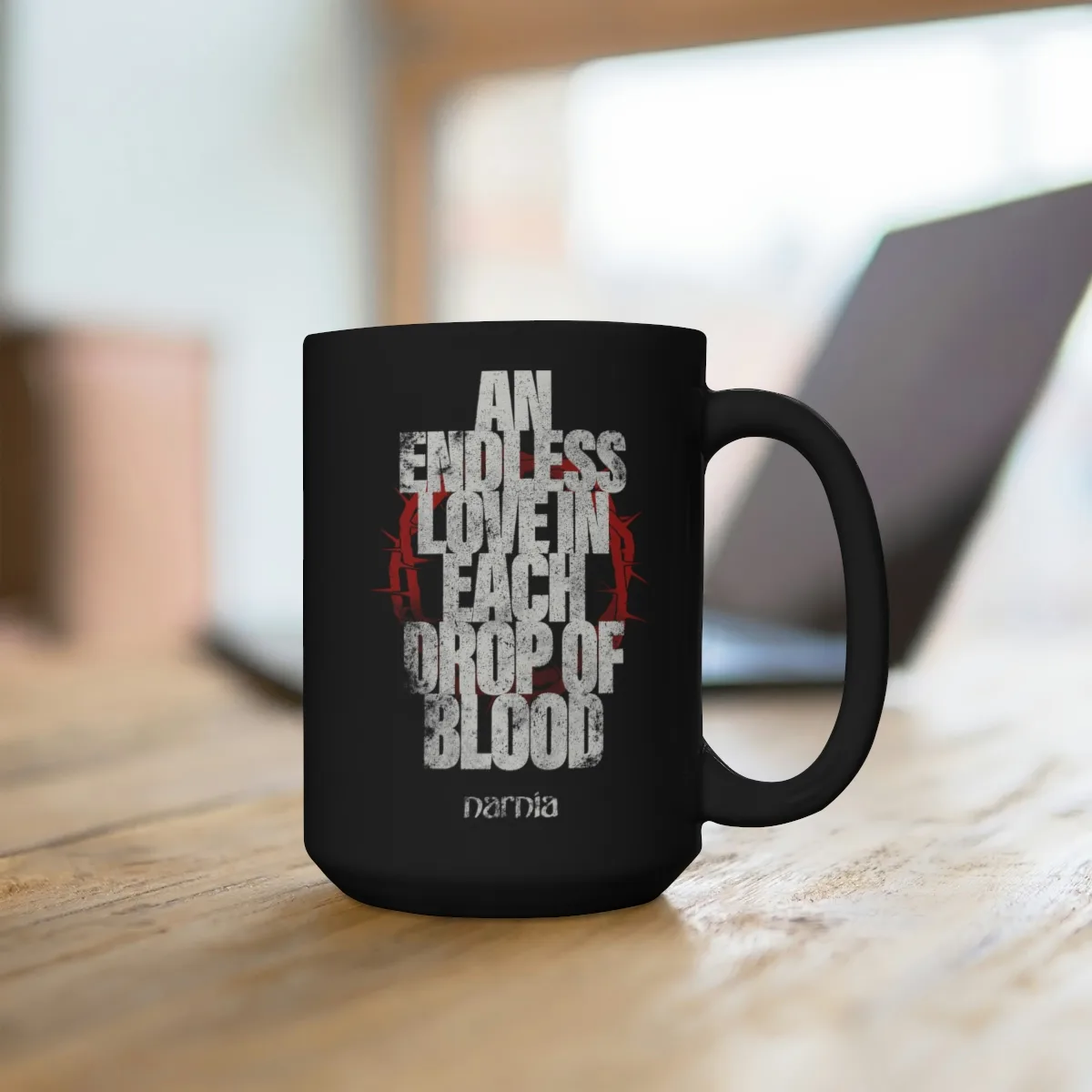 Narnia - An Endless Love In Each Drop Of Blood 15oz Black Mug