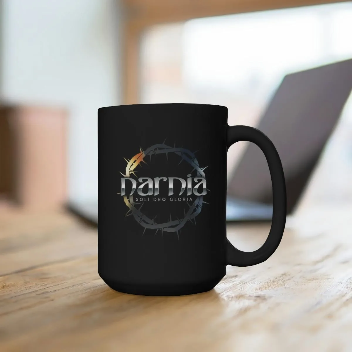 Narnia - Soli Deo Gloria 15oz Black Mug