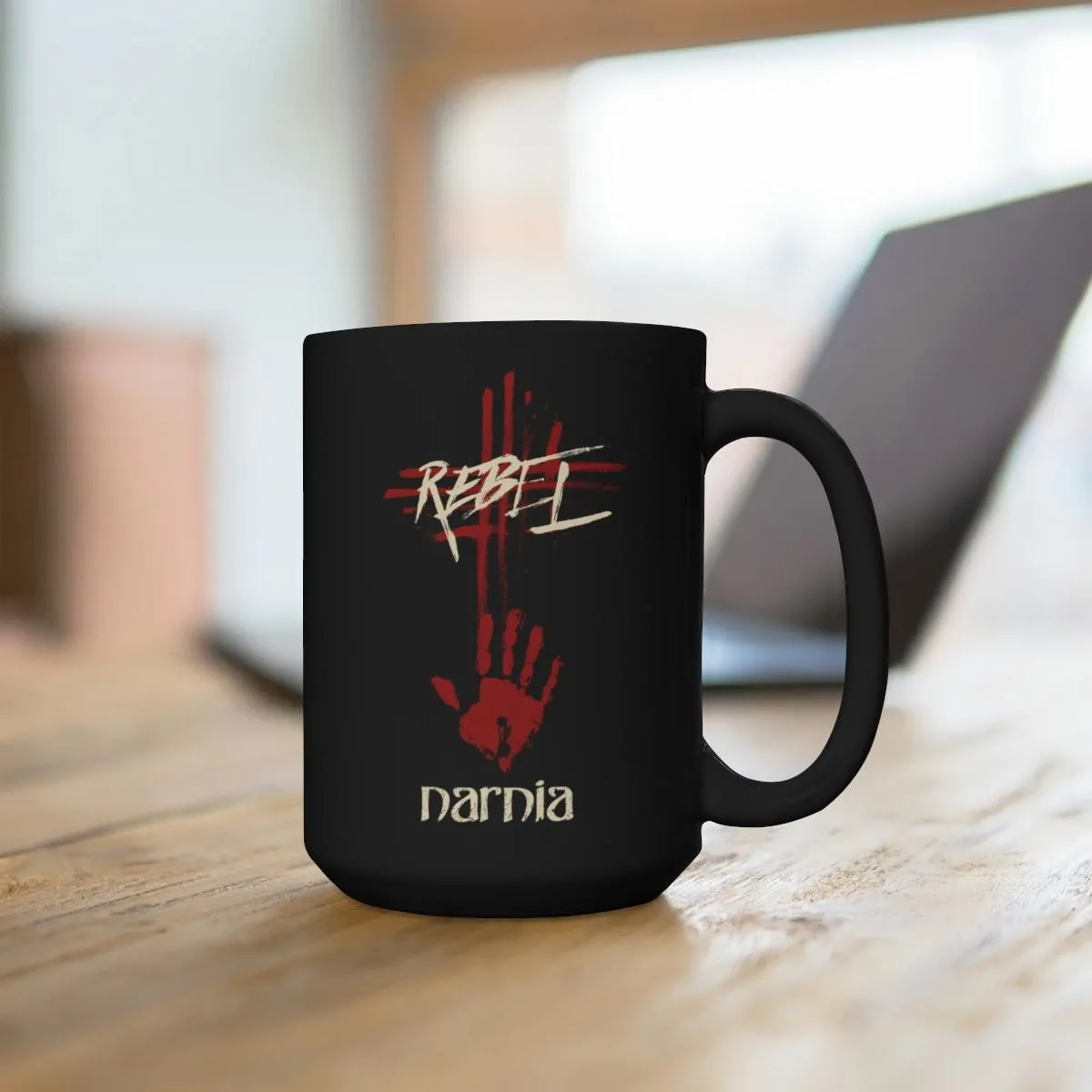 Narnia - Rebel Cross 15oz Black Mug