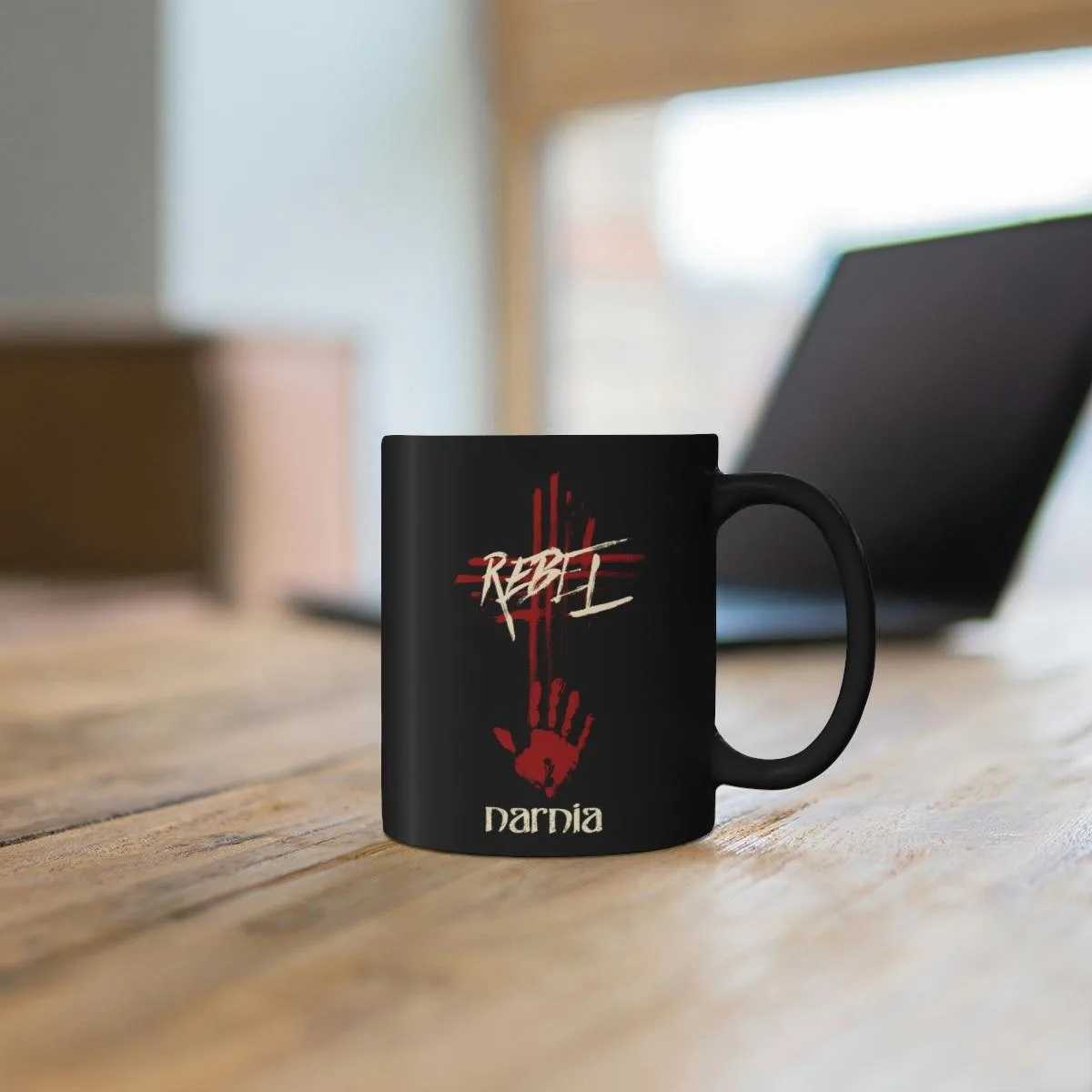 Narnia - Rebel Cross 11oz Black mug