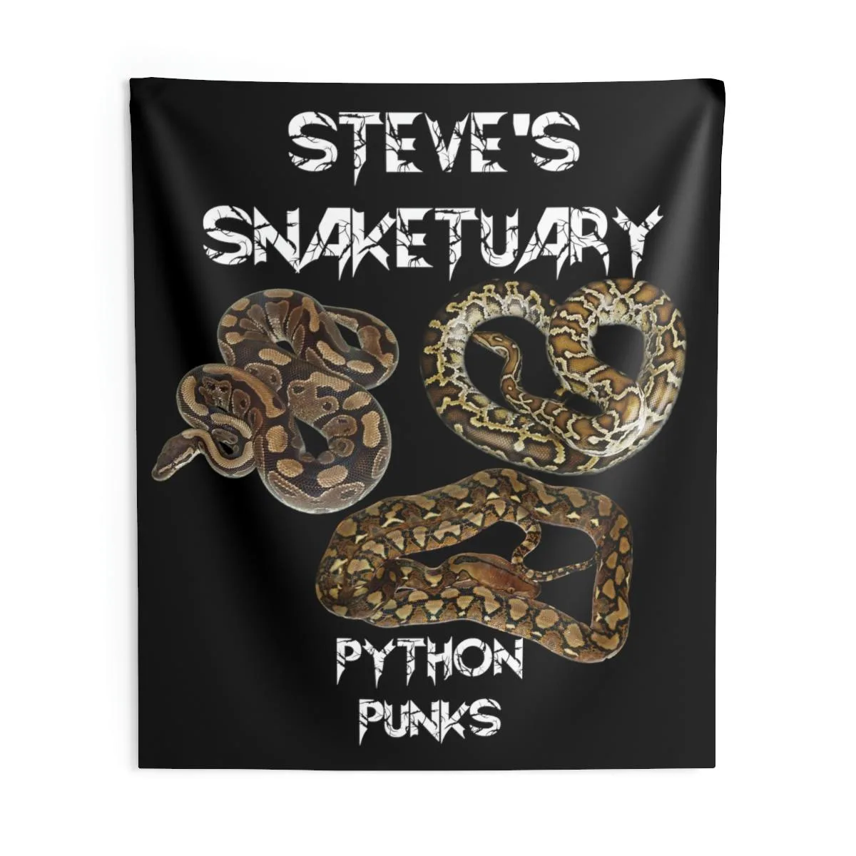 Steve's Snaketuary - Python Punks Indoor Wall Tapestries