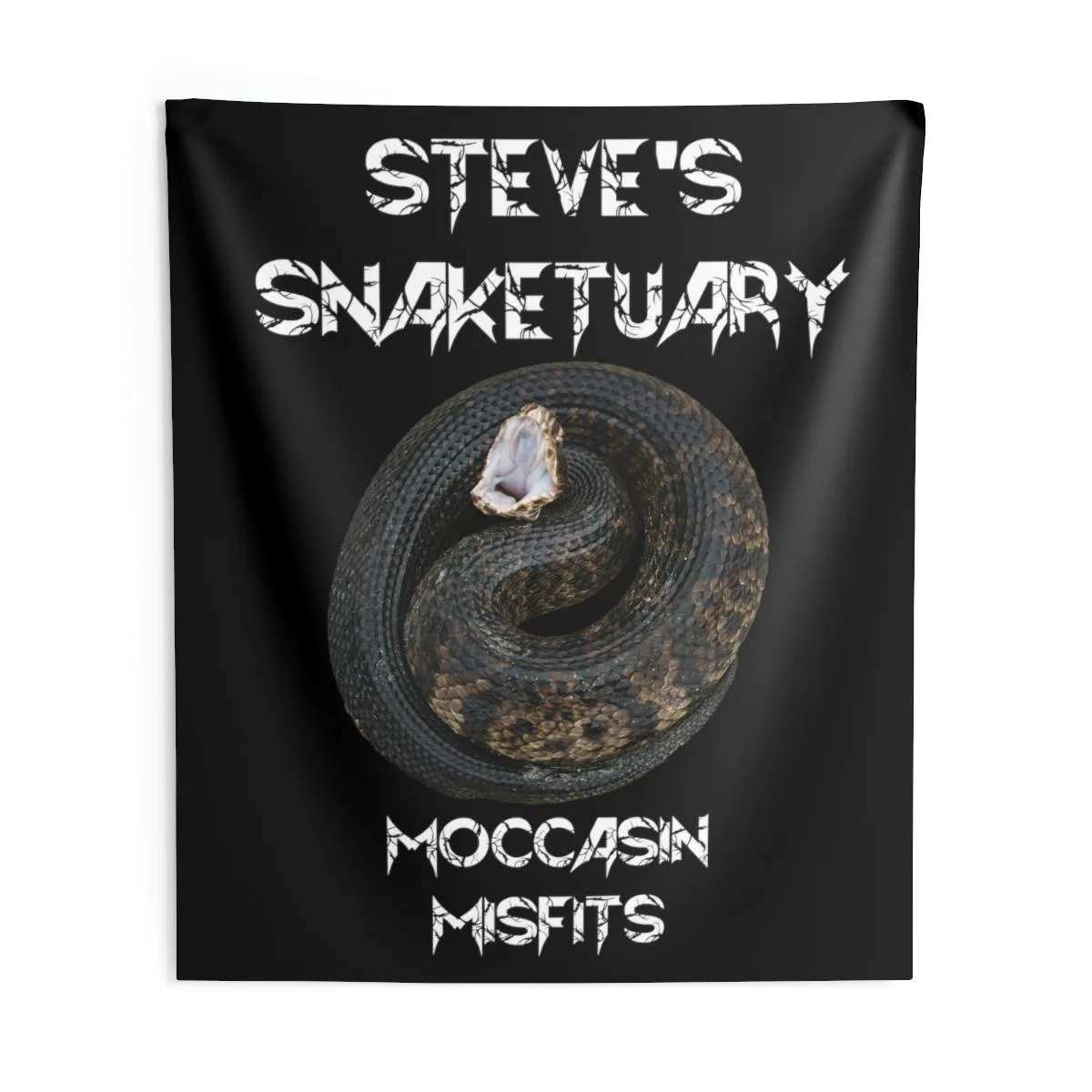 Steve's Snaketuary - Moccasin Misfits Indoor Wall Tapestries