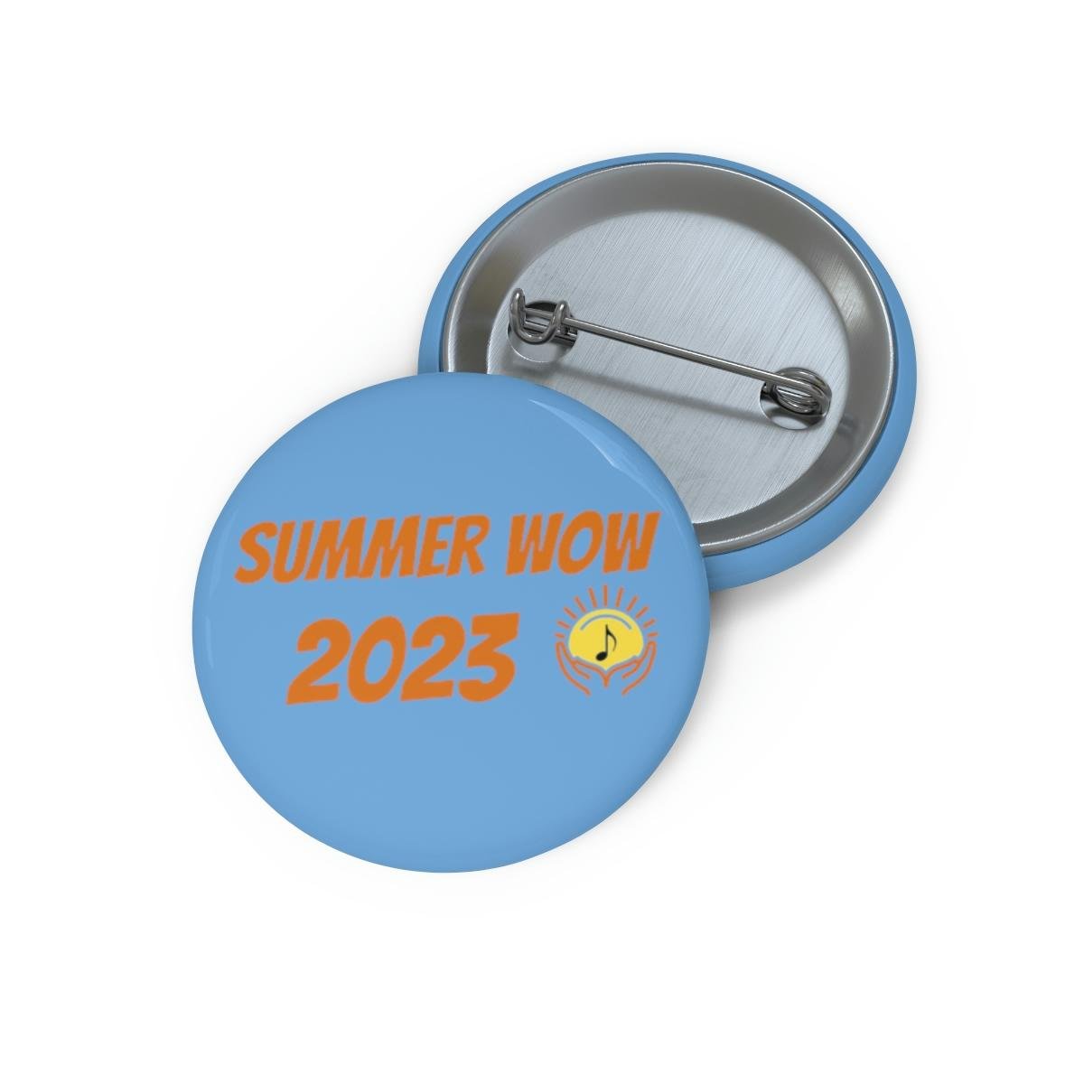 Worship On The Waterfront - Summer WOW 2023 Pin Buttons (Light Blue)