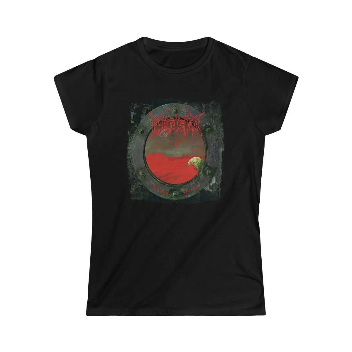Mortification - Blood World Logo Women's Short Sleeve Tshirt