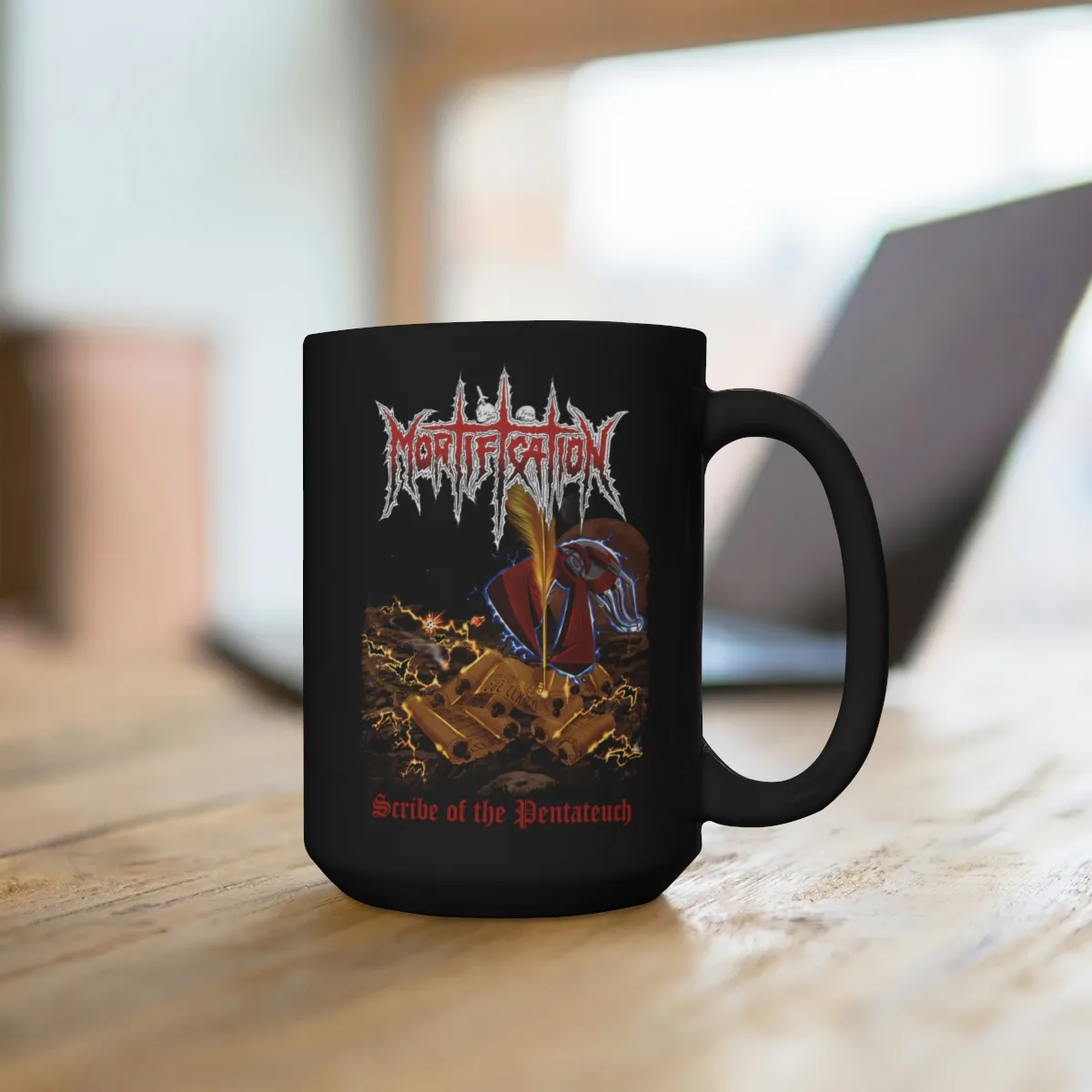 Mortification - Scribe Of The Pentateuch 15oz Black Mug