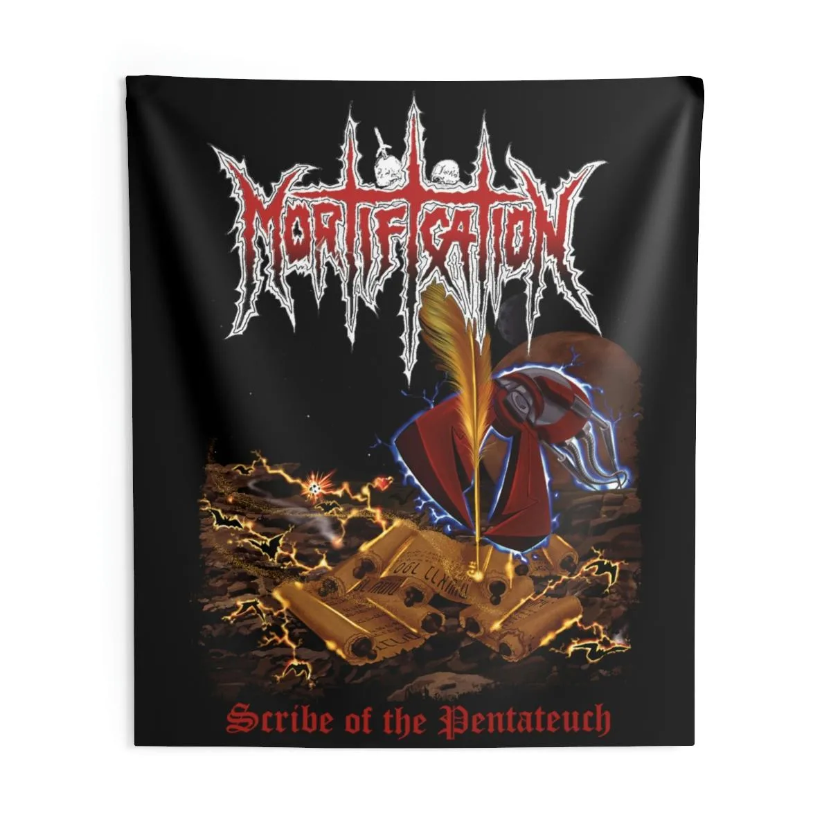 Mortification - Scribe Of The Pentateuch Indoor Wall Tapestries
