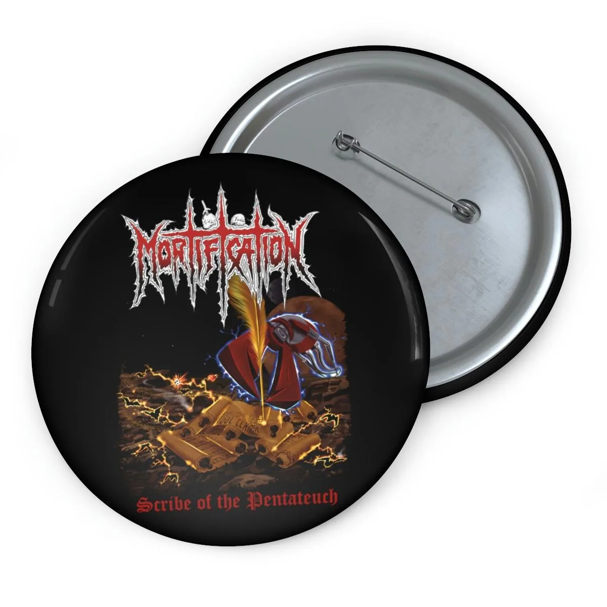Mortification - Scribe Of The Pentateuch Pin Buttons