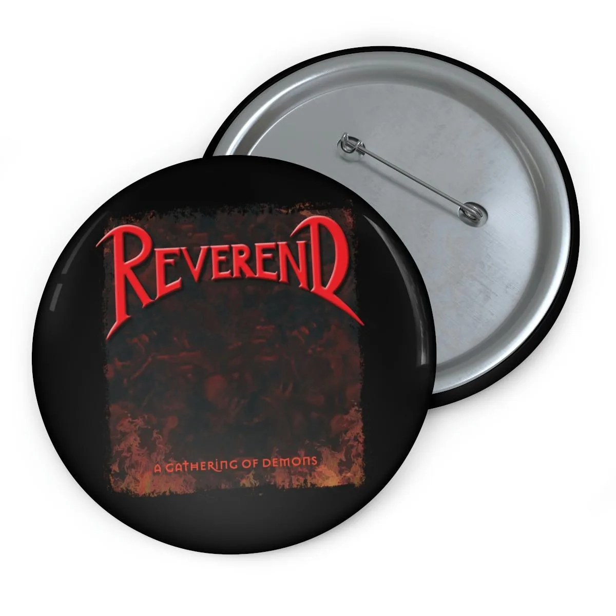 Reverend - A Gathering Of Demons New Cover Pin Buttons