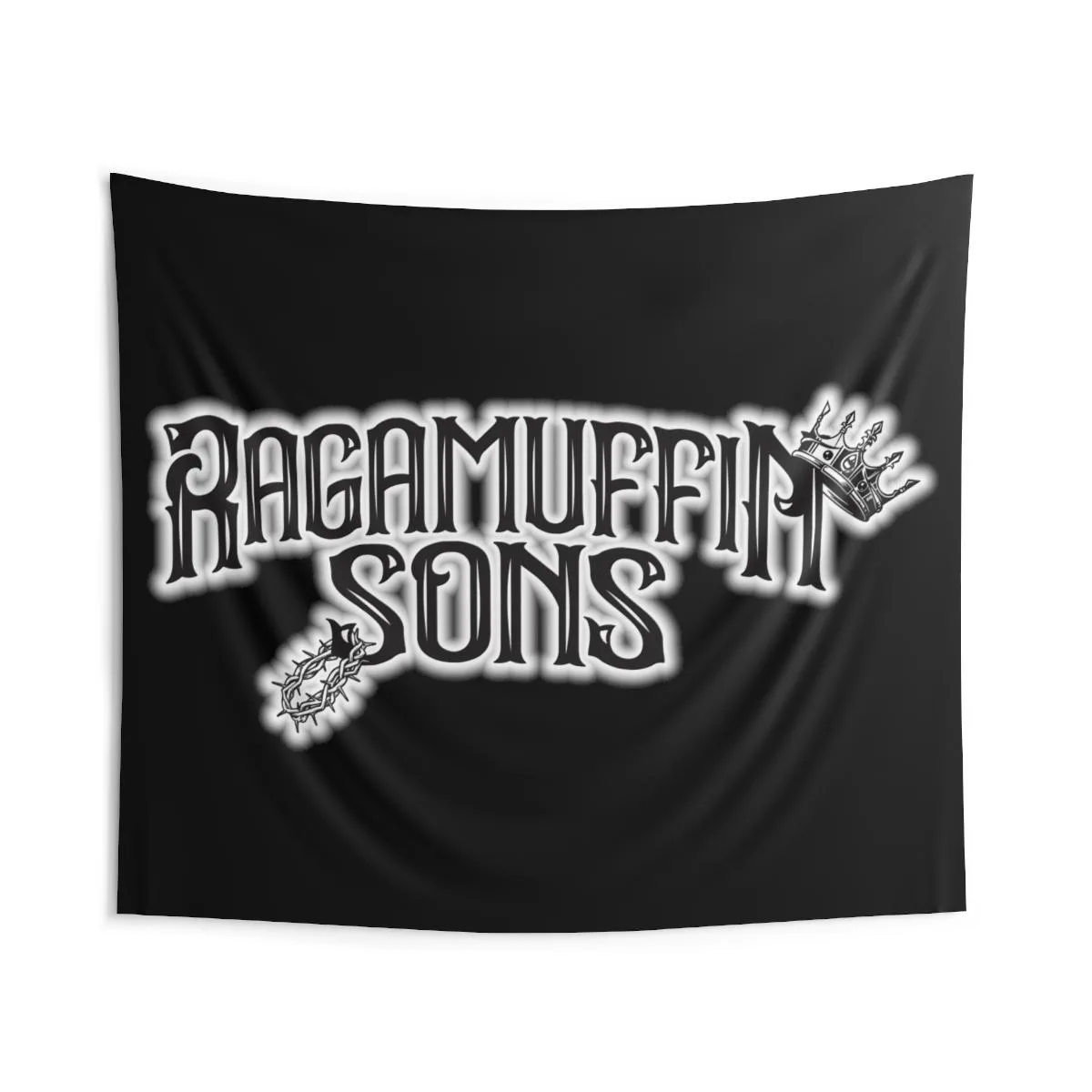 Ragamuffin Sons BW Logo Indoor Wall Tapestries