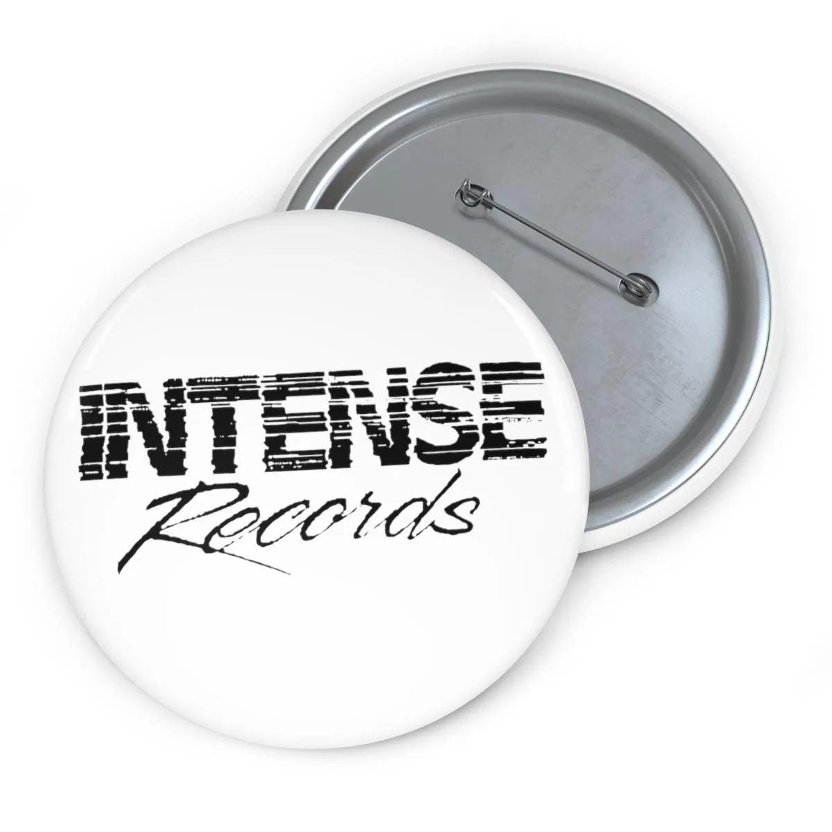 Intense Records Pin Buttons (White)