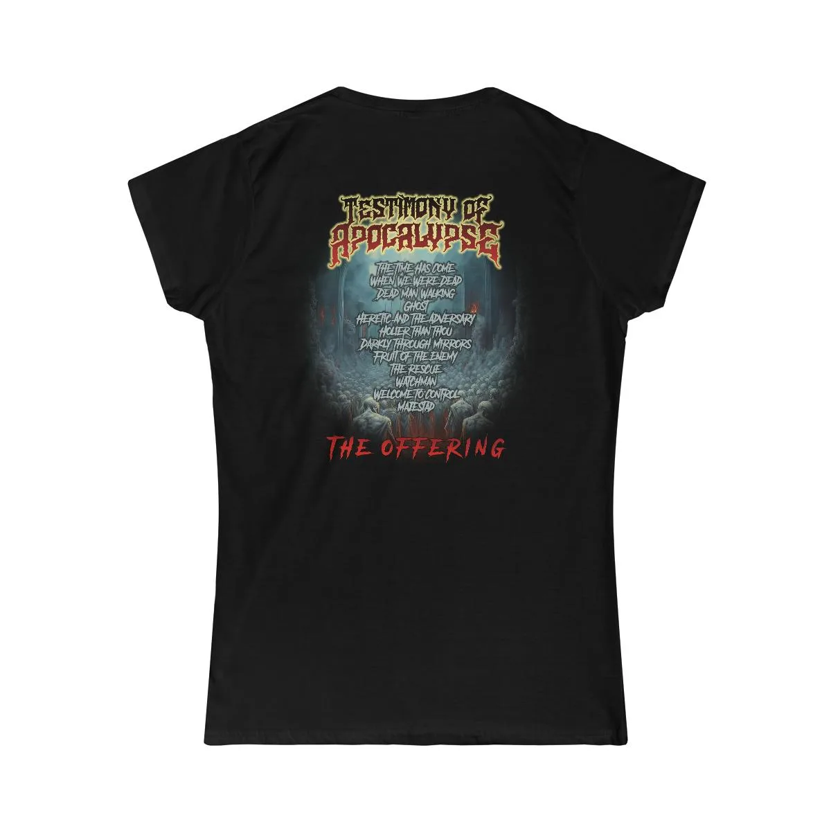 Testimony Of Apocalypse - The Offering Women's Short Sleeve Tshirt (2-Sided)