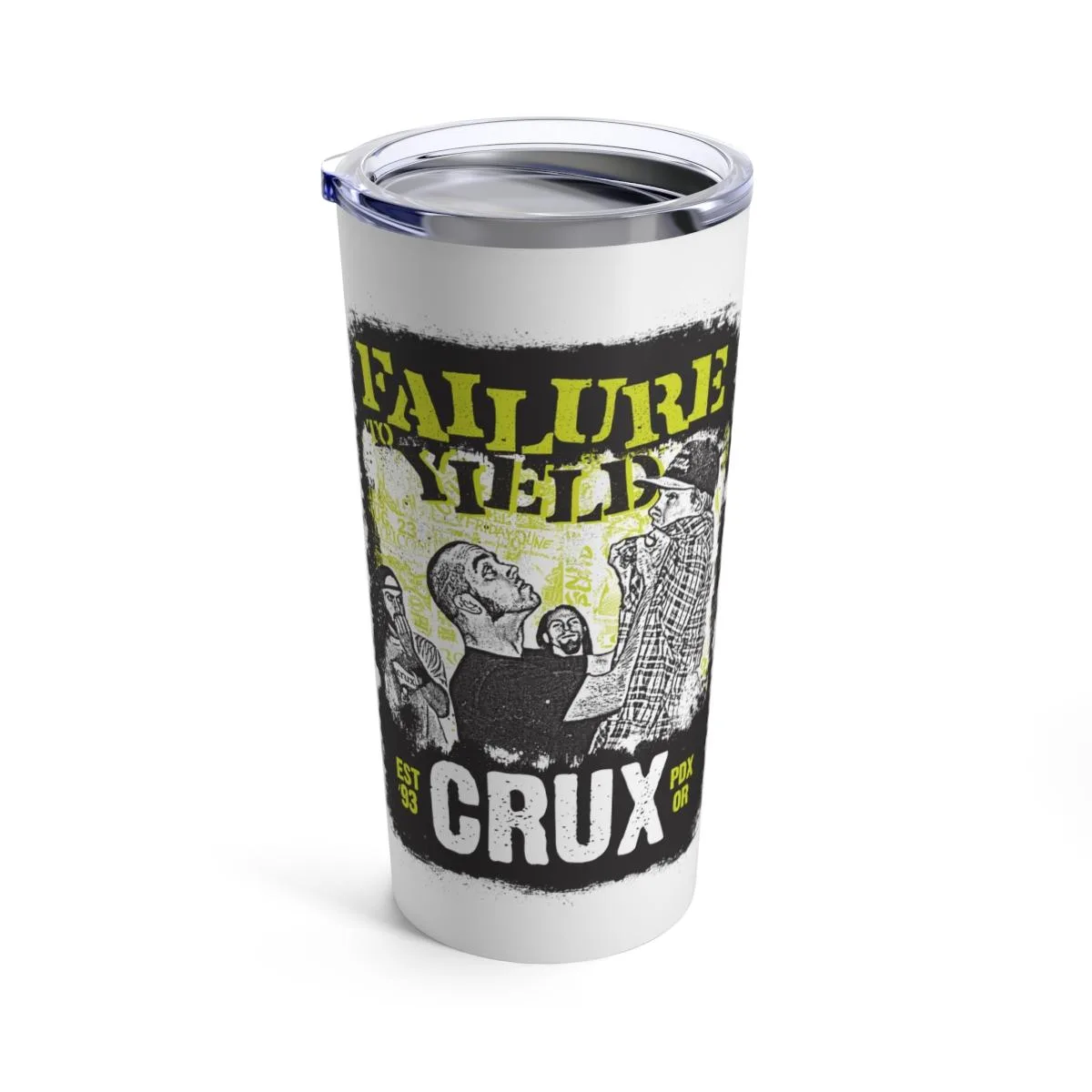Crux - Failure To Yield 20oz Stainless Steel Tumbler (White)