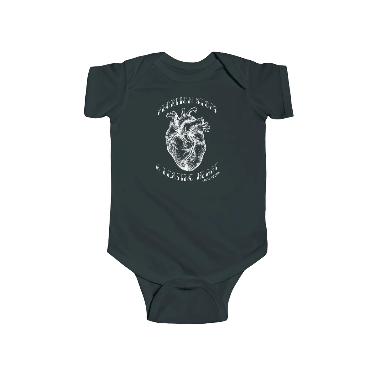 ZEF Defenders - Abortion Stops A Beating Heart Infant Fine Jersey Bodysuit