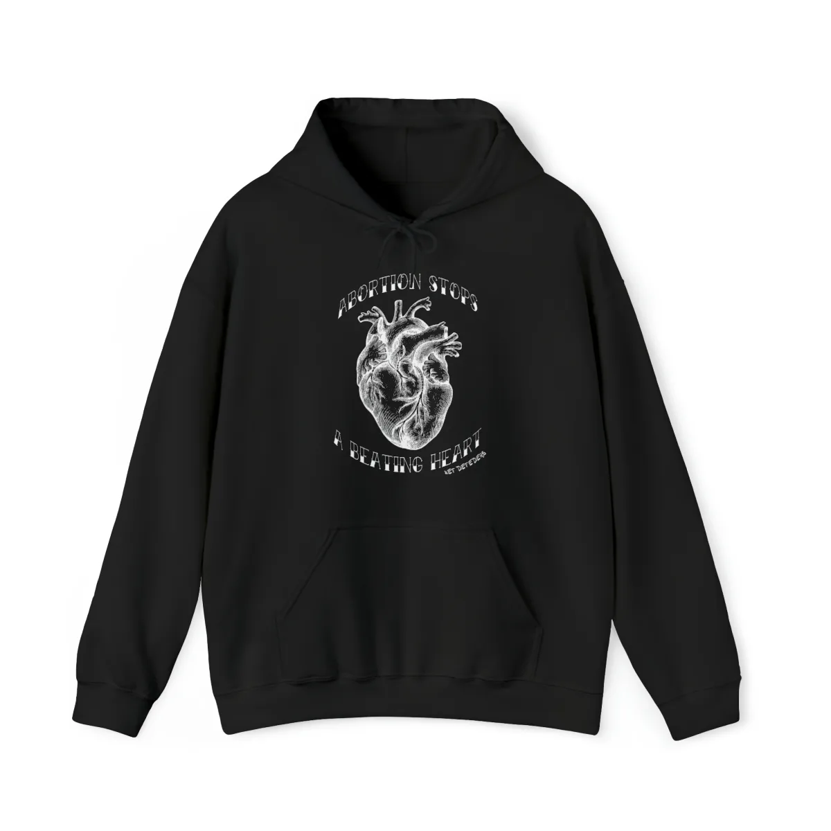 ZEF Defenders - Abortion Stops A Beating Heart Pullover Hooded Sweatshirt
