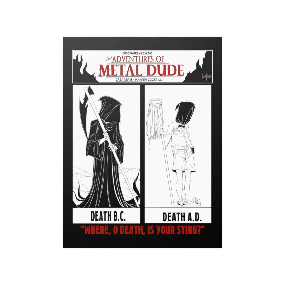 Sanctuary International - Metal Dude Death Poster Prints (210gsm)