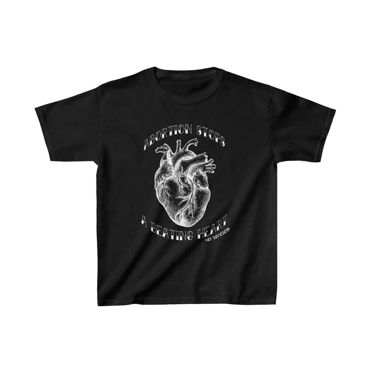 ZEF Defenders - Abortion Stops A Beating Heart Children's Short Sleeve Tshirt