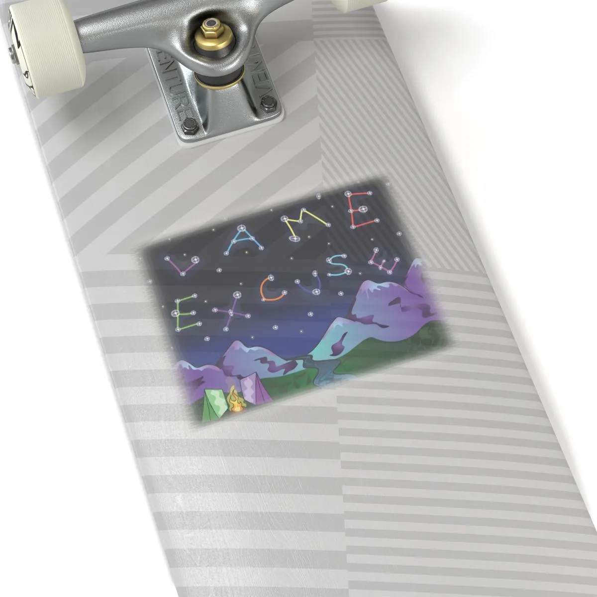 Lame Excuse - Camp Die Cut Stickers